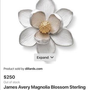 James Avery Sterling Silver Magnolia Pendant